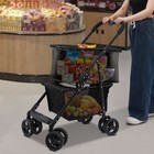 Collapsible Shopping Cart Utility Trolley Cart With Removable Tote swivel Wheels