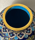 Vintage Copper Brass Chinese Lotus Floral Cloisonne Vase 6 