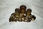 Vintage Gold Tone Matson Lipstick Holder With Ornate Tulip Design Vanity Decor