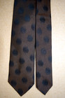 Neck Tie Vtg Superba 60s Brown With Black Tufts Foulard Skinny  Silk Tie 52 X 2 