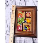 Vtg 1981 Sunset Designs Jiffy Stitchery Memory Box Framed