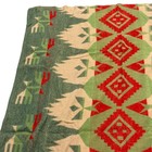 Vintage 1930s   1940s Native Cotton Camp Blanket Southwestern Design Green Beige