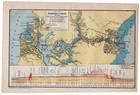Panama Canal Antique Map Small  1921 Locks Profile Engineering Canal Zone Map