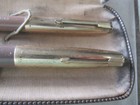 Parker 51 Fountain Pen   Clutch Pencil Set 12kgf Caps Coco Brown  vintage 
