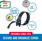 Velcro Brand One-wrap Cable Ties  100pk  8 X 1 2  Black Cord Organization Straps