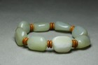 Chinese Antique Natural  100  Hetian Jade Hand-carved  Bracelet