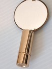 Vintage Folding Lipstick Case W mirror Combo Black White Cameo Gold Tone