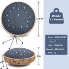 Steel Tongue Drum - 13-inch 15-note C Major Handpan Percussion Instrument 