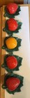 Lot Of 5 Vintage Kato Kogei Ceramic Fruit leaf Hanging Wall Pockets Japan L  k
