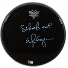 Alice Cooper  schools Out  Signed 13  Drum Head W blue Sig Bas Witnessed