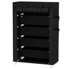  5 Tier Shoe Rack Organizer portable Shoe Shelf With 5-tier 23 62 w  Black