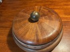 Vtg Large Hand Made Turned Wooden Bowl Beautiful Texture Grain 10    D  7    T