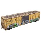 Micro Trains   Ho Scale   Railbox Boxcar  33916   Weathered   Graffiti   5600002