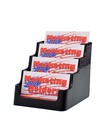 Business Card Holder 4 Pocket Black 4 Tier Gift Card Display Counter Pack Of 6