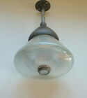 Nos Holophane 2378 12  Industrial Shade Vintage Glass Pendant Kitchen Light  