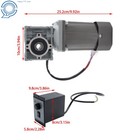 120w 110v Worm Gear Motor 18rpm 80k Ratio Cw ccw Speed Control 50 60hz 14mm