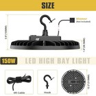 6 Pack 150w Round Ufo High Bay Warehouse Shop Light Led Industrial Factory Lamp