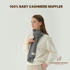 100  Baby Cashmere Gray Scarf   Soft Warm Men Women Winter Muffler