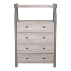 Bowery Hill Farmhouse Wood 4-drawer Chest In Coastal White Finish