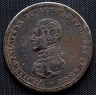 1813 Lower Canada Copper Penny Token - Duke Of Wellington cossack - We-13a