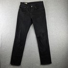 Levis 511 Jeans Mens 31x32 Black Slim Fit Stretch Dark Wash Denim Premium