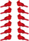 12 Pcs Cardinal Birds For Crafts  Mini Cardinal Clip On Christmas Tree Orname   