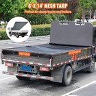 Dump Truck Tarp Mesh Tarp 6 X 14 Ft Pvc 18oz Double Pockets Trailer Shade