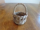 Vintage Miniature Woven Oak Splint Basket Signed   Dated