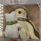 Russ Peace In The Meadow Snowman Teddy Polar Bear Christmas Bonnie Lynn Figurine