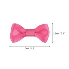 50pcs Dark Hot Pink Bow Ties 1 2 x0 6  Mini Bowknot For Crafting Satin Bows Bulk