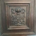 French Antique Carved Panel Door Solid Walnut Wood Urn Sea Creatures 25  X 25   