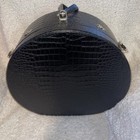 Freya Black Poppy Croc Hat Box