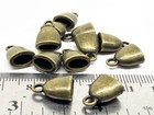 Antique Brass Cord Ends - Hammered Texture Crimp Caps For Jewelry Making