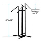 Sswbasics Black 4 Way Adjustable Clothing Rack With Slanted Arms - Retail