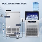 Commercial Ice Maker 100lbs Stainless Steel Built-in Cube Machine Bar Restaurant