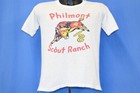 Vintage 50s Bsa Philmont Scout Ranch Boy Scouts Distressed T-shirt Youth Xl 