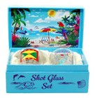 Grenada Caribbean Boxed Shot Glass Set  set Of 2 
