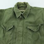 Vintage 50s Us Military Coat Mens Medium Long Green Shade No 107 Wr Sateen 1958