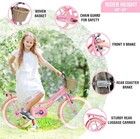 Girls Bike With Basket For 7-10 Years Old Kids 20 Inch Wheel  multiple Colors