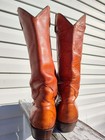 Sanders Classic Men s Marbled Cognac Tan Leather Western Cowboy Boots  Us 11 5 D