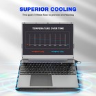 Laptop Cooling Pad Portable Slim Quiet Notebook Cooler Stand With 2 Blue Led