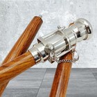 Solid Brass Nautical Antique Telescope Walking Stick     Fordable Rosewood Cane