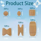 120pcs Breathable Fabric Small Bandages  Round Oval And Square Flexible Adhes   