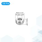 100pcs Stainless Steel Spacer Beads 3mm Flat Round Metal Heishi Bead Silver