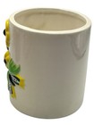 Hand Painted Glazed Butterfly Cup Pencil Holder Short Vase Vintage 1977