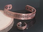 Pure Copper Magnetic Bracelet   Ring Set Arthritis Therapy Men Women Cuff Celtic