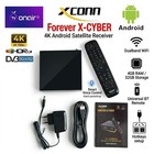 Xconn X-cyber 4k Android Satellite Receiver 4gb 32gb Dual Wifi Bt Voice Remote
