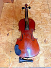 Antique German Violin C 1900   1930  Flamed Maple     Stratovarius Copy     case