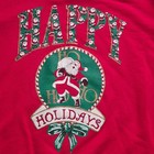 Vintage 80s 90s Christmas Sweatshirt Red Ho Ho Holiday Santa Ugly Sweater Medium