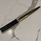 Vintage Brass-tone Letter Opener Mid Century Advertising Aids Promo Desk Decor